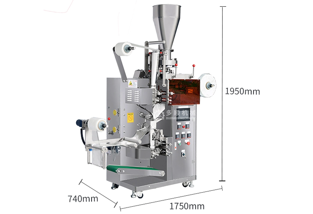 Automatic Inner and Outer Bag Coffee Herbal Powder Tea Bag Filling Packing Making Machine with Line and Label